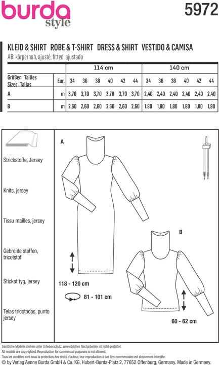 Actual product image Pattern knit dress & shirt with turtleneck and cuffed sleeves