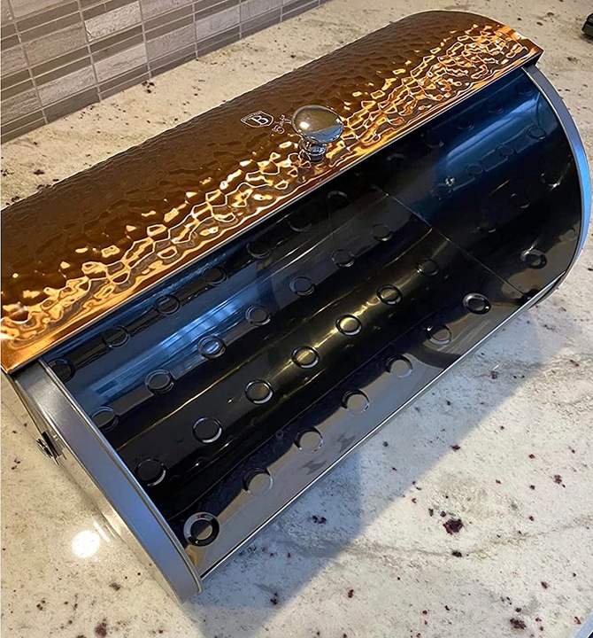 Productafbeelding BerlingerHaus Metallic Line Rose Gold Colours Roestvrijstalen Editie Broodtrommel