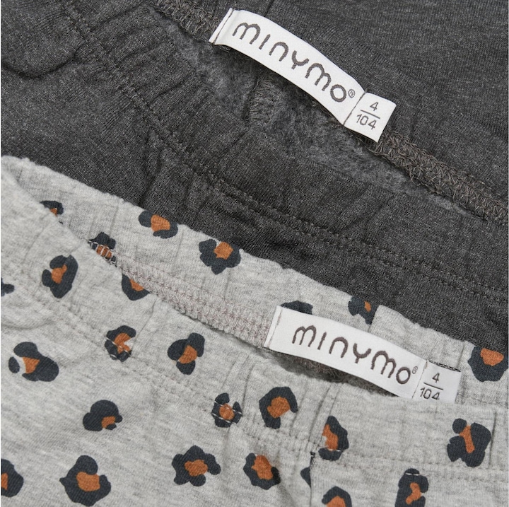 Produktbild Minymo Leggings 2er Set Greymelange Gr. 116 (116)