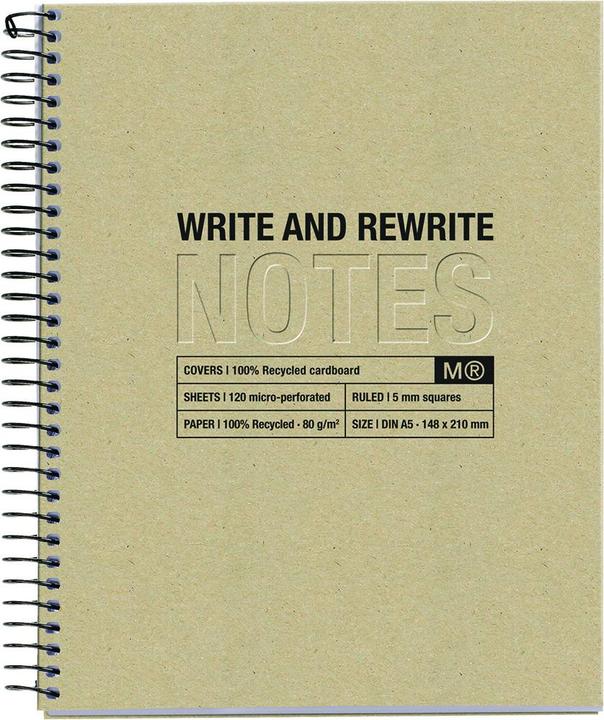 Actual product image Miquelrius Message Notebook (A5, Checked, Hardcover)