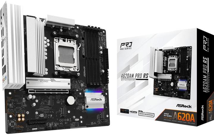 AsRock A620AM Pro RS AM5 mATX HDMI/DP DDR5 (AM5, AMD A620, mATX)