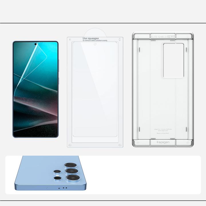 Actual product image Spigen Elite Shield "Ez Fit" for Samsung Galaxy S25 Ultra Clear (1 Piece, Samsung Galaxy S25 Ultra)