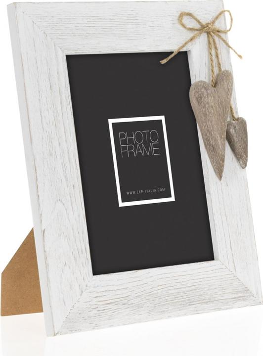 Actual product image ZEP Lille white 13x18 Holz Portrait mit Herzen RE657W (13 x 18 cm)