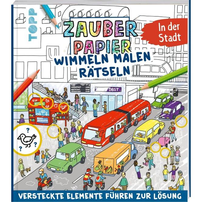 Thumbnail - Frech Zauberpapier Wimmel-Mal-Rätselbuch - In der Stadt