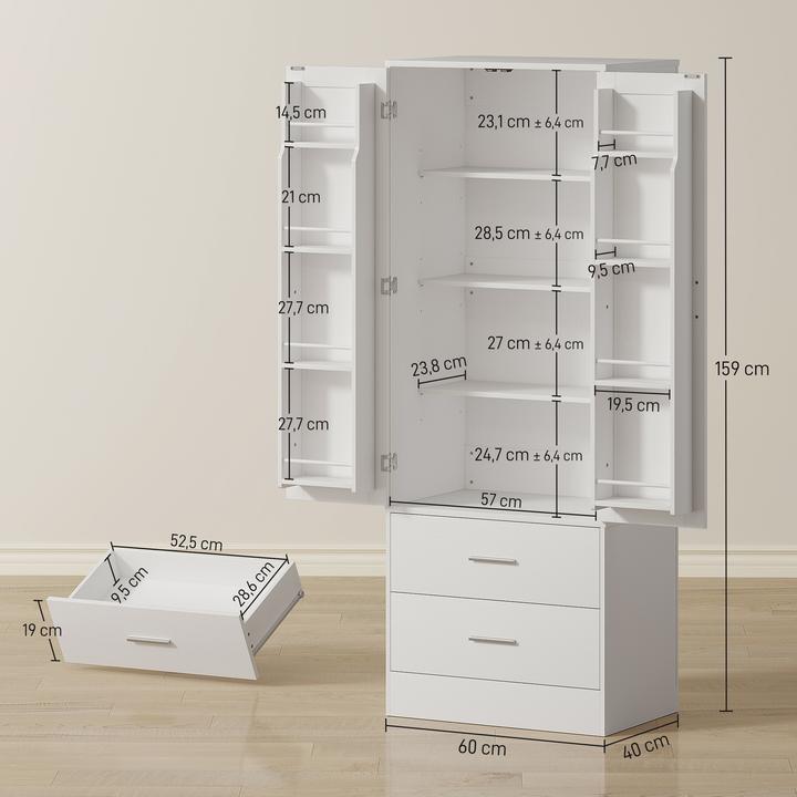 Immagine prodotto Homcom Armadio da cucina (40 x 60 x 159 cm)