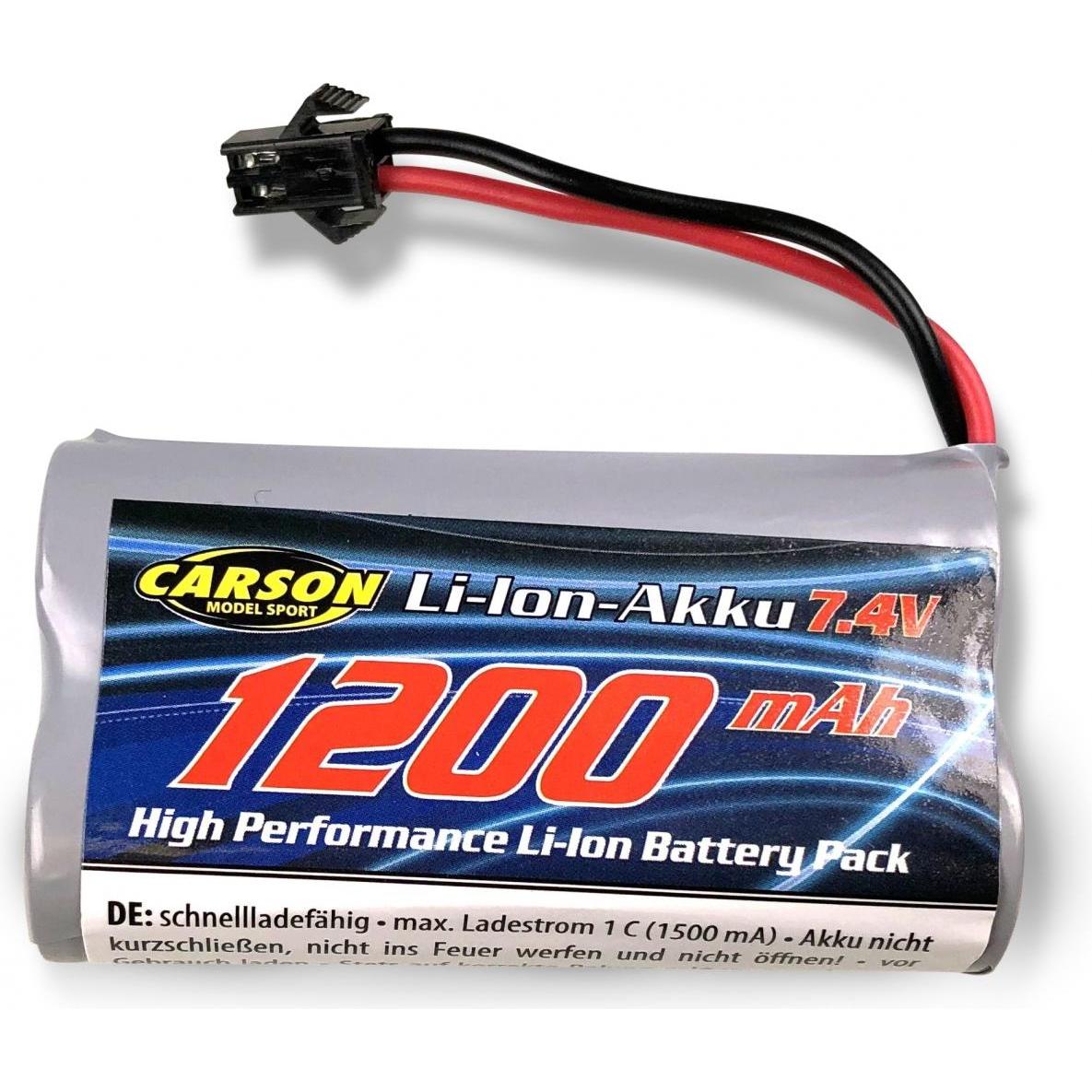 Carson 7,4V/1200mAh LiION Akku : 500404127 JST (7.40 V, 1200 mAh)