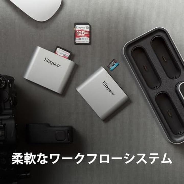 Actual product image Kingston Card Reader USB-C & USB-A miniHub USB3.2 Gen1 retail (USB-C, 2 ports)