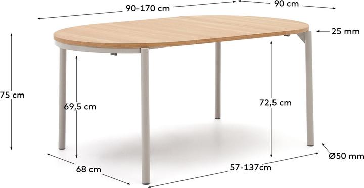 Actual product image Kave Home Montuiri (90 x 90 cm)