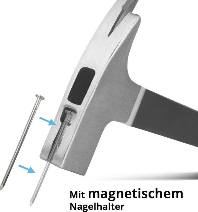 Produktbild Stahlwerk Hammer 4er Set Klauenhammer, Maurerhammer, Latthammer und Gummihammer (750 g)