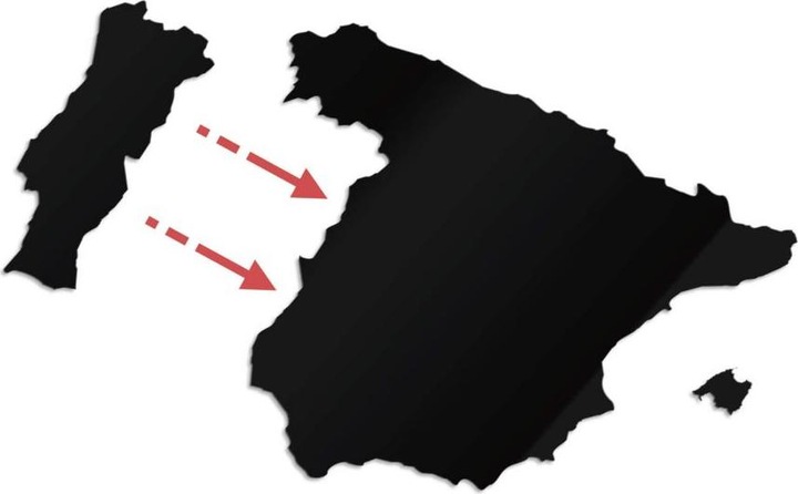 Actual product image Trenddeko Map Iberian Peninsula (38 x 28 cm)