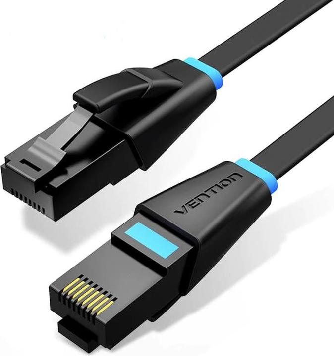 Actual product image Vention Flat network cable cat.6 UTP IBJBK 8m Black (U/UTP, CAT6, 8 m)