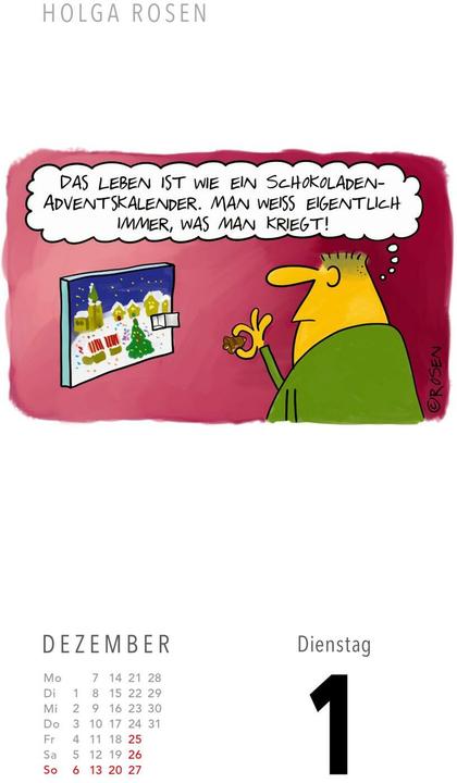 Actual product image Fiese Bilder Cartoons für jeden Tag 2026: Tagesabreisskalender