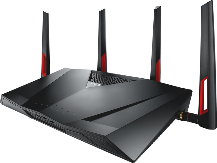 Actual product image ASUS DSL-AC88U wireless router Gigabit Ethernet Dual-band ( / ) Black