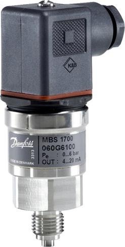 Immagine prodotto Danfoss Trasmettitore di pressione MBS 1700-2211-A1AB08-0, 0-16 bar 4-20 mA GZ 1/2 EN837 060G6106