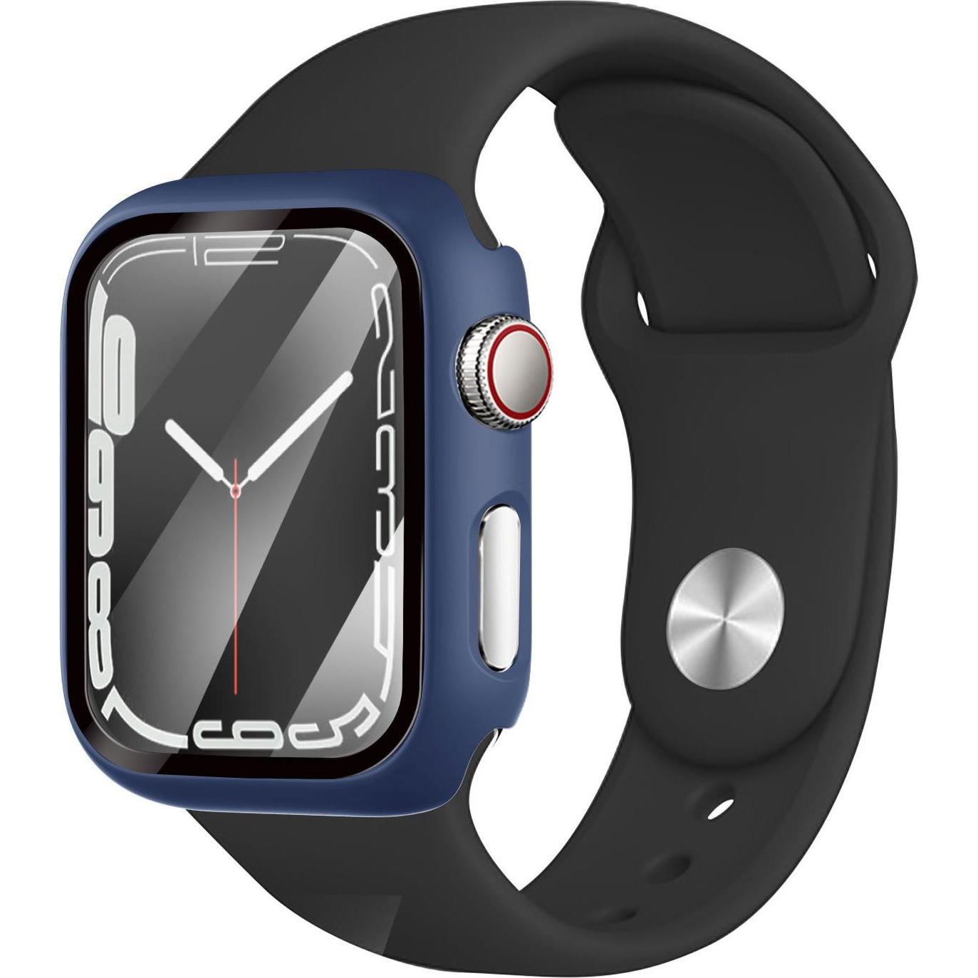 Strap-it Hard Case mit Glass (Apple Watch), Uhrenarmband, Blau