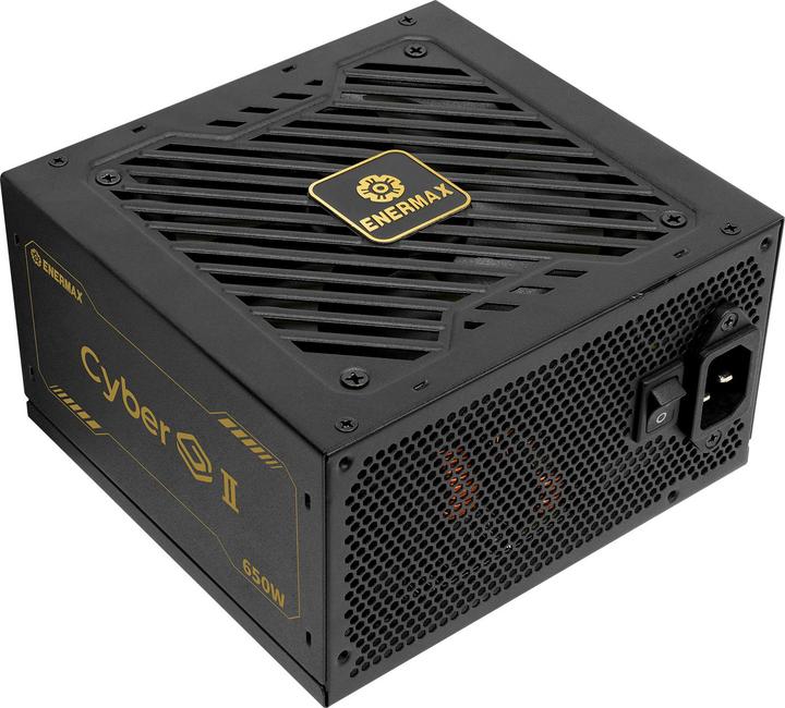 Actual product image Enermax Power Supply 650W CyberG II 80+ Gold Black non-mod (650 W)