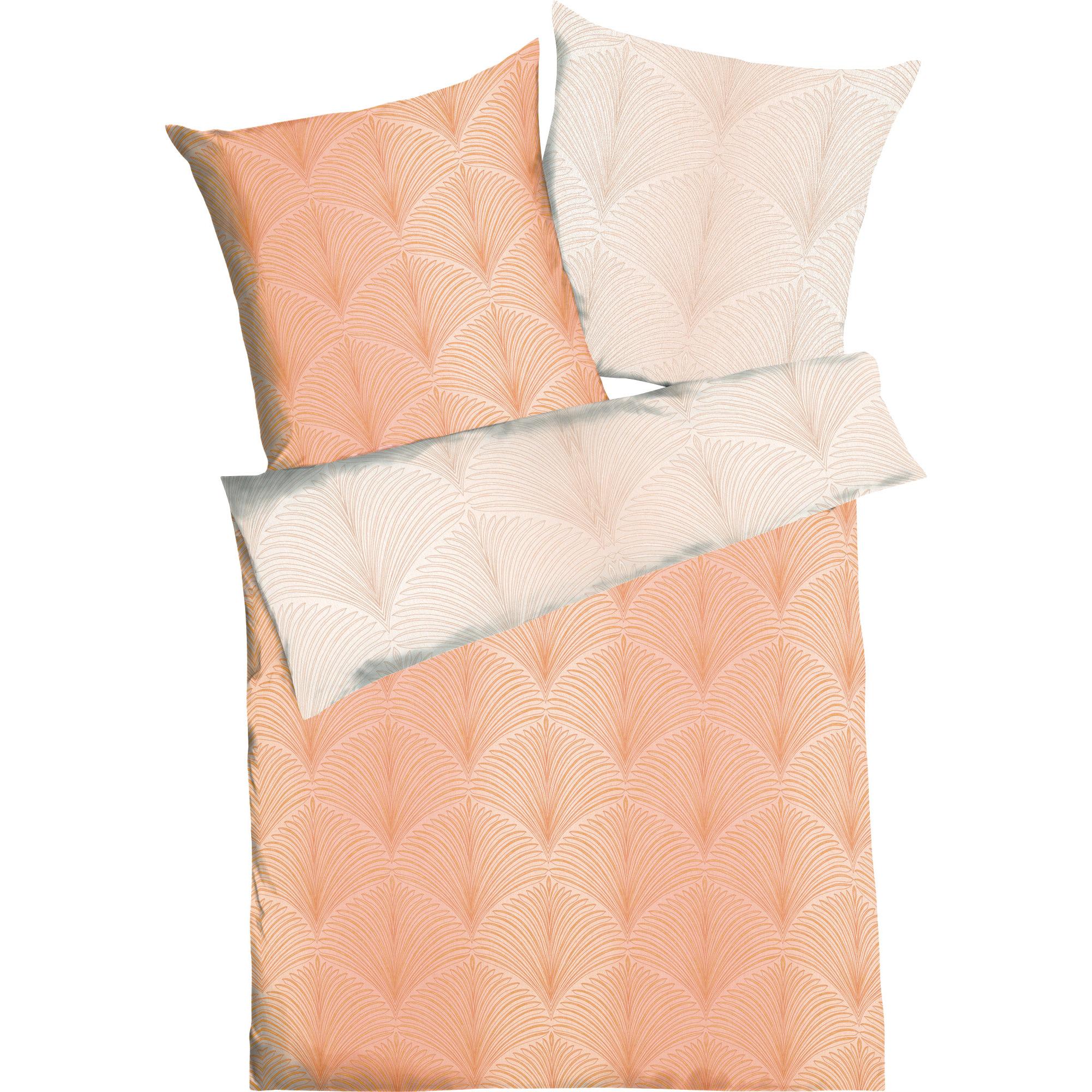 Kaeppel, Bettwäsche, Mako-Satin Bettwäsche Ikone pfirsich (Bettwäsche Set, 135 x 200 cm, 80 x 80 cm)