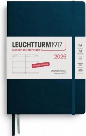Produktbild Leuchtturm1917 Leuchtturm 1w/2s Medium Hc Deepsea (A5, 1 Woche / 2 Seiten)
