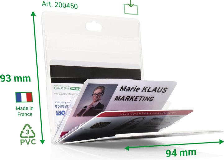 Image du produit Tarifold 10 badges de 9,0 x 6,0 cm