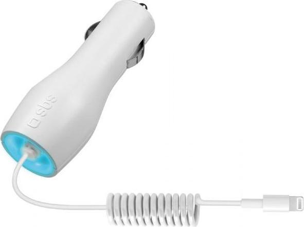 SBS Car charger for iPad and iPhone with Lightning connector 2.100 mAh