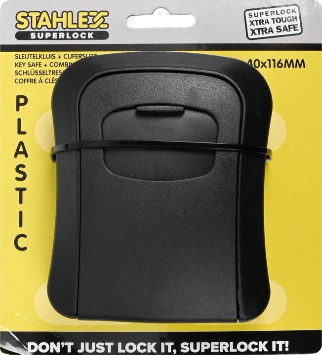 Actual product image Stahlex Key safe + combination lock plastic