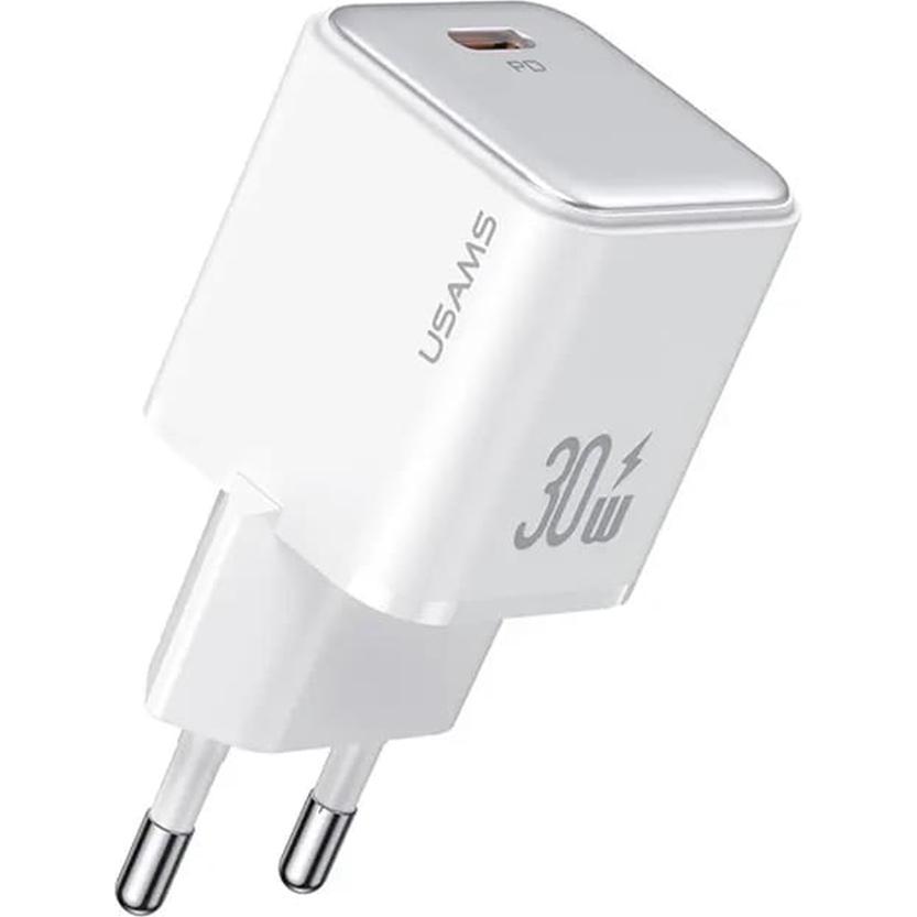 Usams Ład. siec. 1xUSB-C PD30W 3A (only head) PD3.0 Fast Charging biały/white X-ron Series CC186TC02 (30 W), USB Ladeger...
