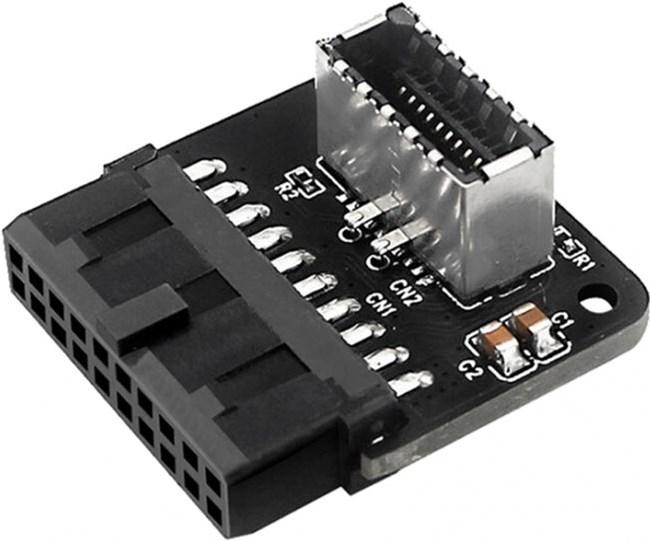 Produktbild Aquatuning Interner 19-Pin Stecker (USB 3.0) auf USB 3.1 Typ-E 20-Pin Key A, (90??)