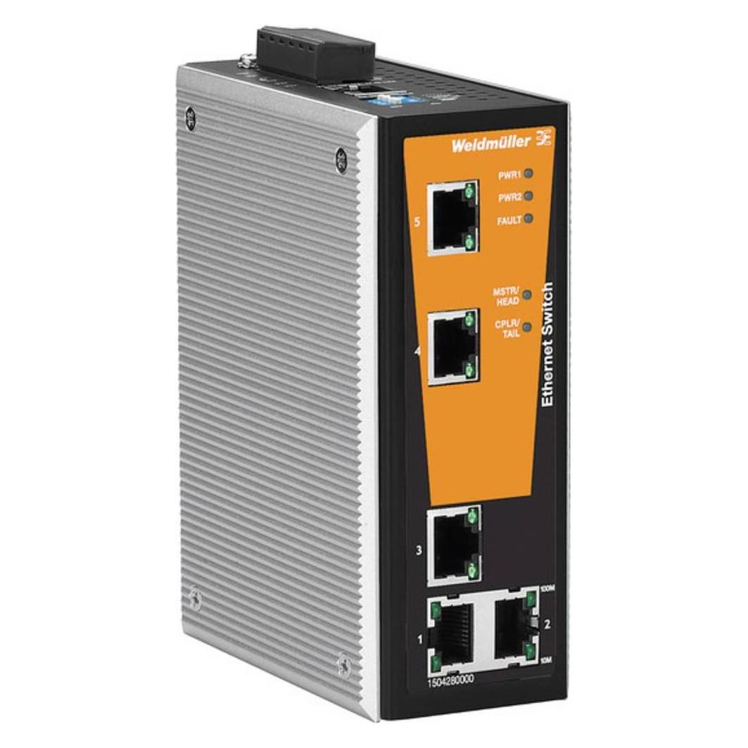 Weidmüller Netwerk Switch Managed, Fast Ethernet, Automatisering