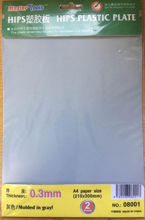 Produktbild Master Tools HIPS 0,3mm plastic sheet(210mmx300mmx2pc