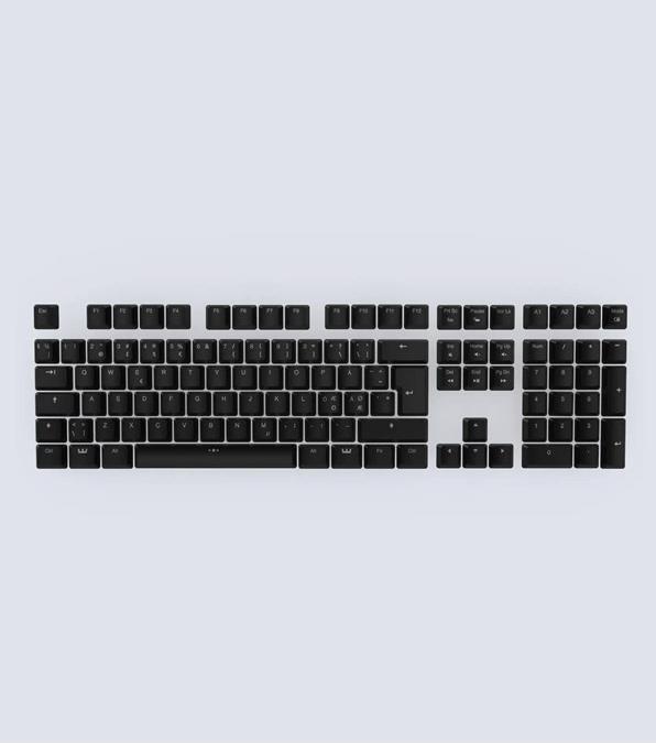 Wooting ABS Keycaps - Nordic (ISO) - Keycaps - Nordisk - Sort