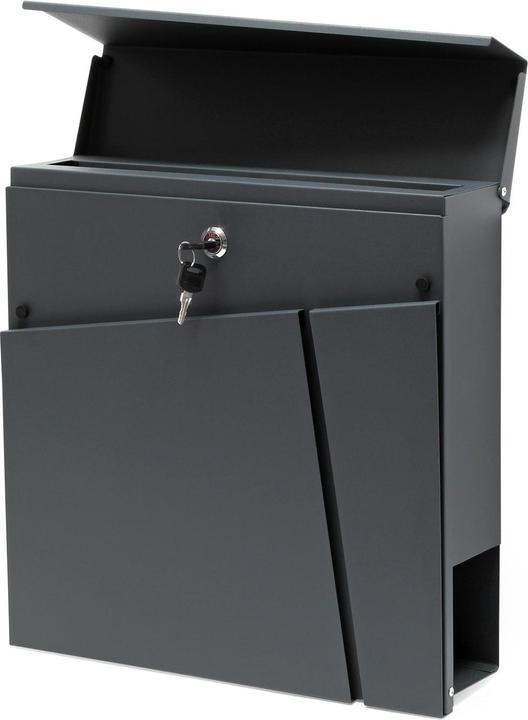 Immagine prodotto Wiltec Cassetta delle lettere V23 antracite 370x105x370mm serratura giornale verniciata a polvere