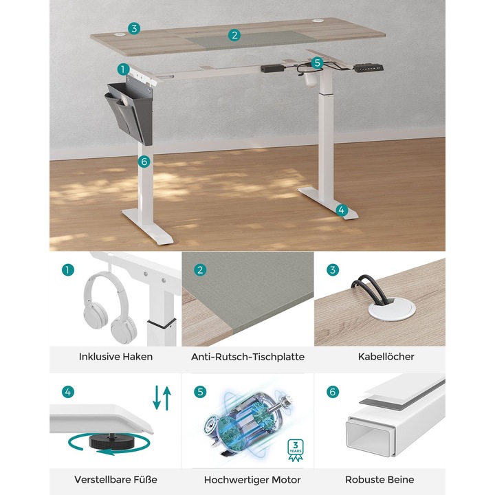 Actual product image Songmics Work (140 x 60 x 120 cm)