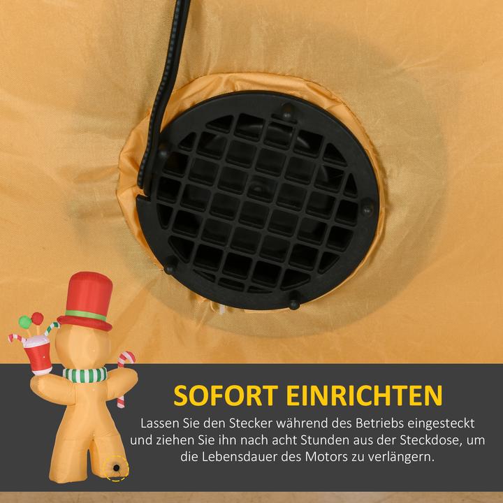 Image du produit Homcom Aufblasbarer Lebkuchenmann Polyester Orange