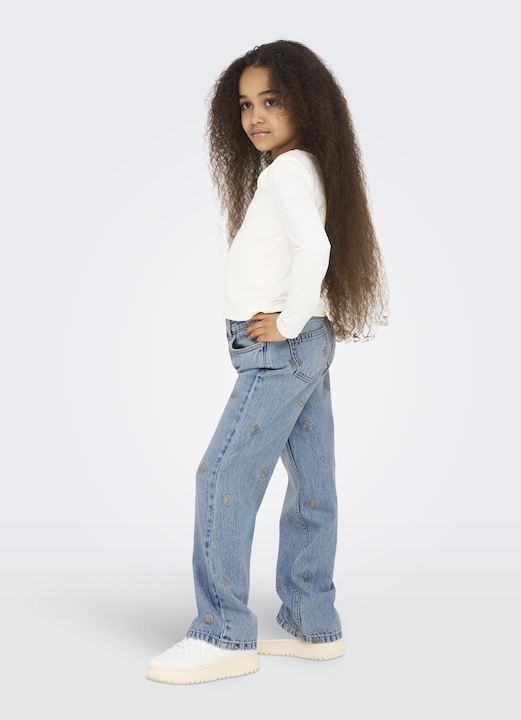 Produktbild Only KOGJUICY Hohe Taille Weiter Beinschnitt Jeans Jeans mit weitem Bein (140)