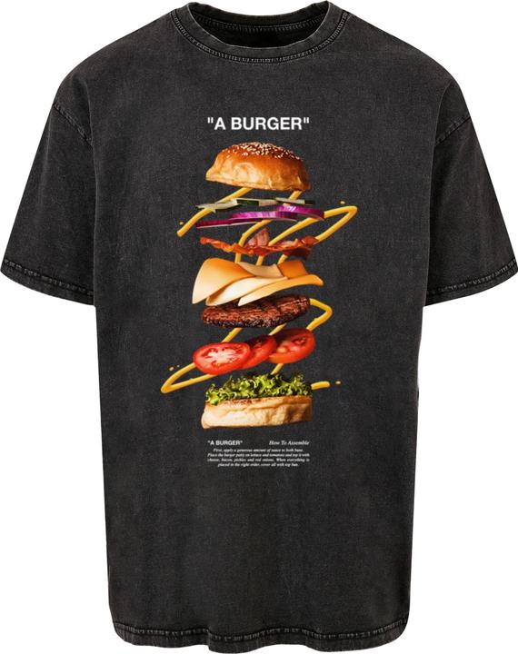 Produktbild MT A Burger Acid Washed Heavy Oversize Tee black M (M)