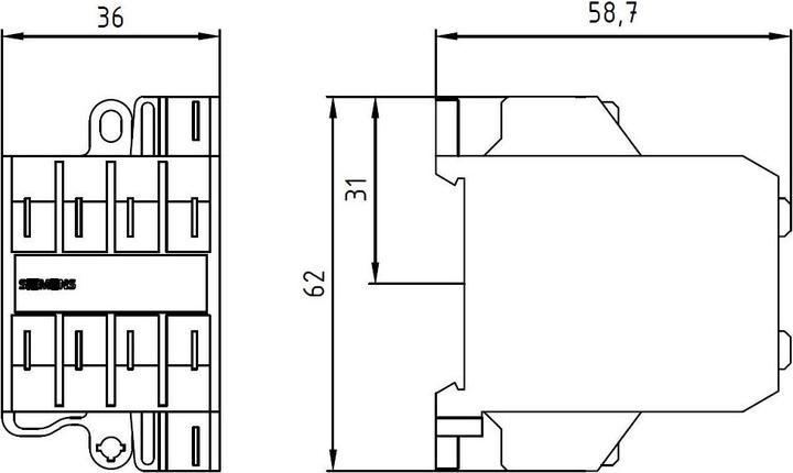 Image du produit Siemens Contacteur moteur EKS 3S+1Ö AC-Bet., DC24V