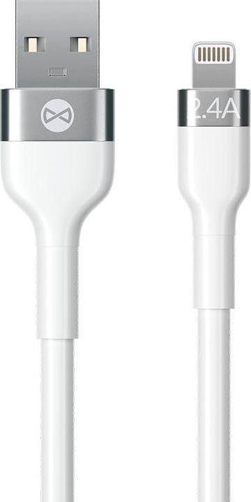 Image du produit Forever Câble flexible USB - Lightning 1,0 m 2,4A blanc (1 m, 12 W)