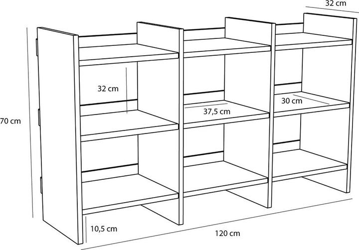 Produktbild Hübsch Momentum (120 x 32 x 70 cm)