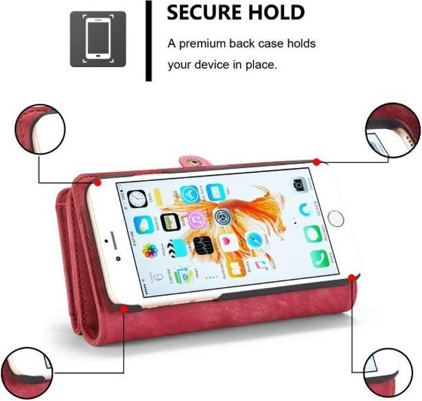 Produktbild Caseme Leder Portemonnaie mit Plastik Hülle (Apple iPhone 7 Plus, Apple iPhone 8 Plus)