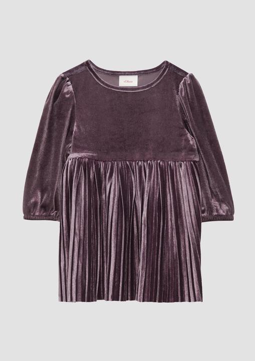 Actual product image S.Oliver Kleid Samtkleid mit plissiertem Rock (92)