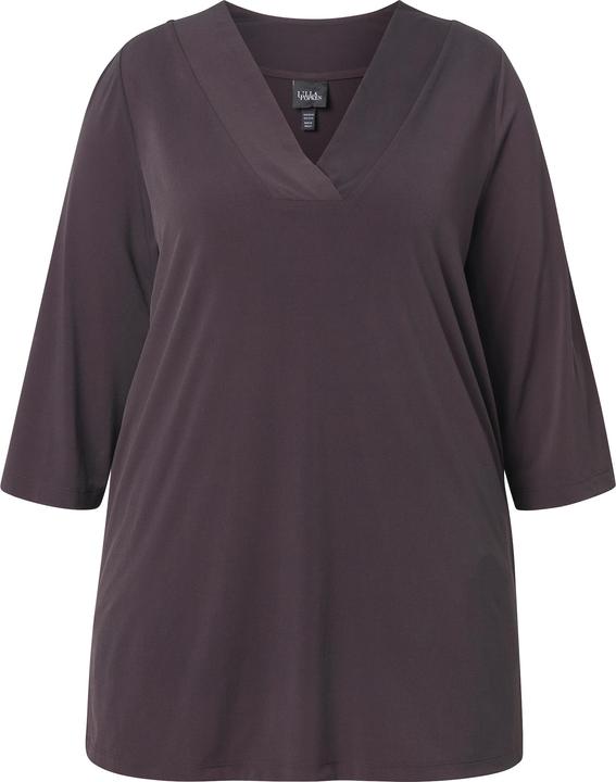 Produktbild Ulla Popken Longshirt, A-Linie, V-Ausschnitt, 3/4-Ärmel (56)