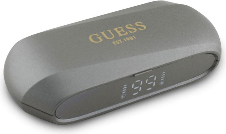 Produktbild Guess Kabellose Kopfhörer Elongated Metallic ENC TWS Bluetooth Headset - Silbergrau (ANC, 26 h, Kabellos)