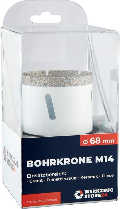 Produktbild Werkzeugstore24 M14 Diamantbohrkrone SuperDry Ø 68 mm (68 mm)