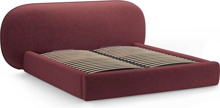 Actual product image Micadoni Storage Bed With Headboard, "Ovalo", Cherrywood, 234x270x96 Made in Europe (180 x 200 cm)