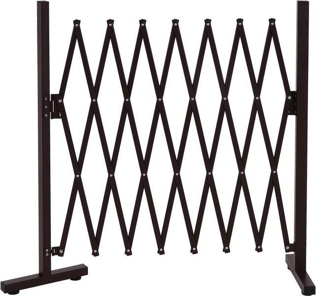 Produktbild Mendler Alu Absperrgitter HWC-K56, ausziehbar schwenkbar Stahl 103x31-200x31cm, braun