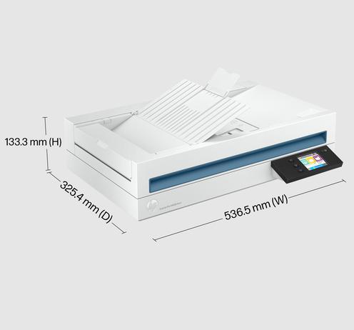 Produktbild HP ScanJet Pro N4600 fnw1/scan up to 40ppm/100-page ADF with automatic single-pass two-sided scanning/N (USB, WLAN, LAN, Ethernet, RJ45)