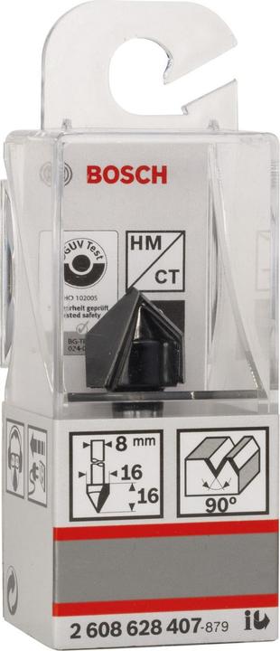 Actual product image Bosch Professional Zubehör V-groove cutter, 8 mm, D1 16 mm, L 16 mm, G 45 mm, 90°
