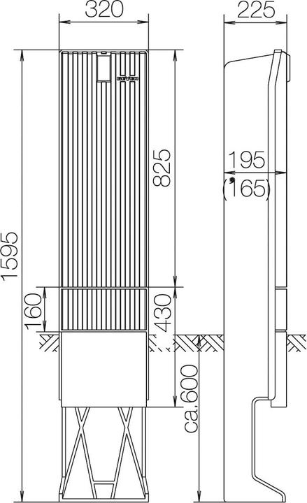 Produktbild ABN SL162 AnschlusssÃ¤ule FB1, BH6 1Zyl.eingeb. Einfachschlie