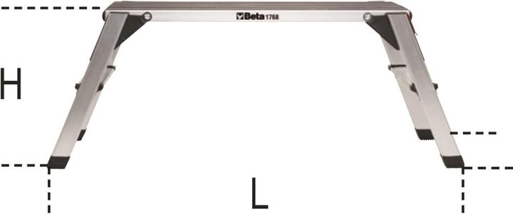 Immagine prodotto BETA 1768-Opstap in alluminio - 017680010 (Piattaforma di lavoro, 96 cm)