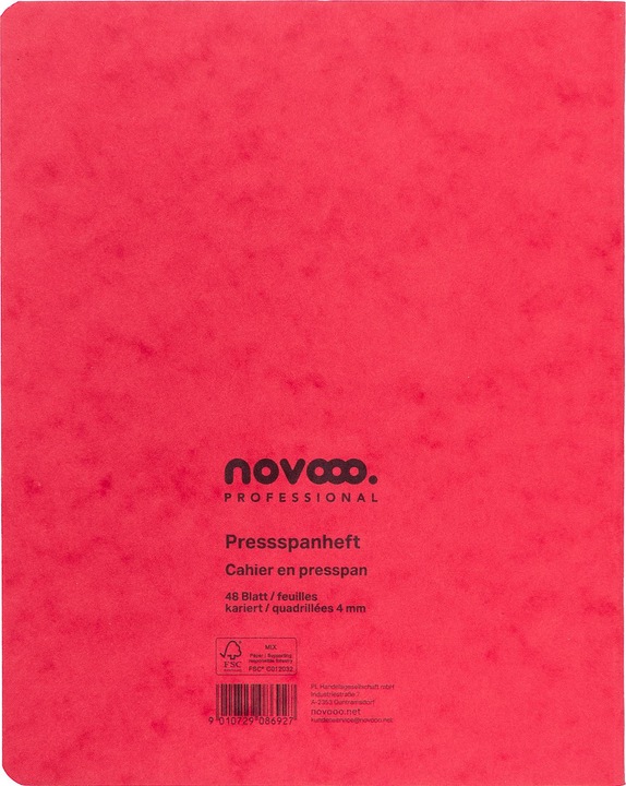 Produktbild Novooo Pressspanheft (175 x 220 mm, Kariert)